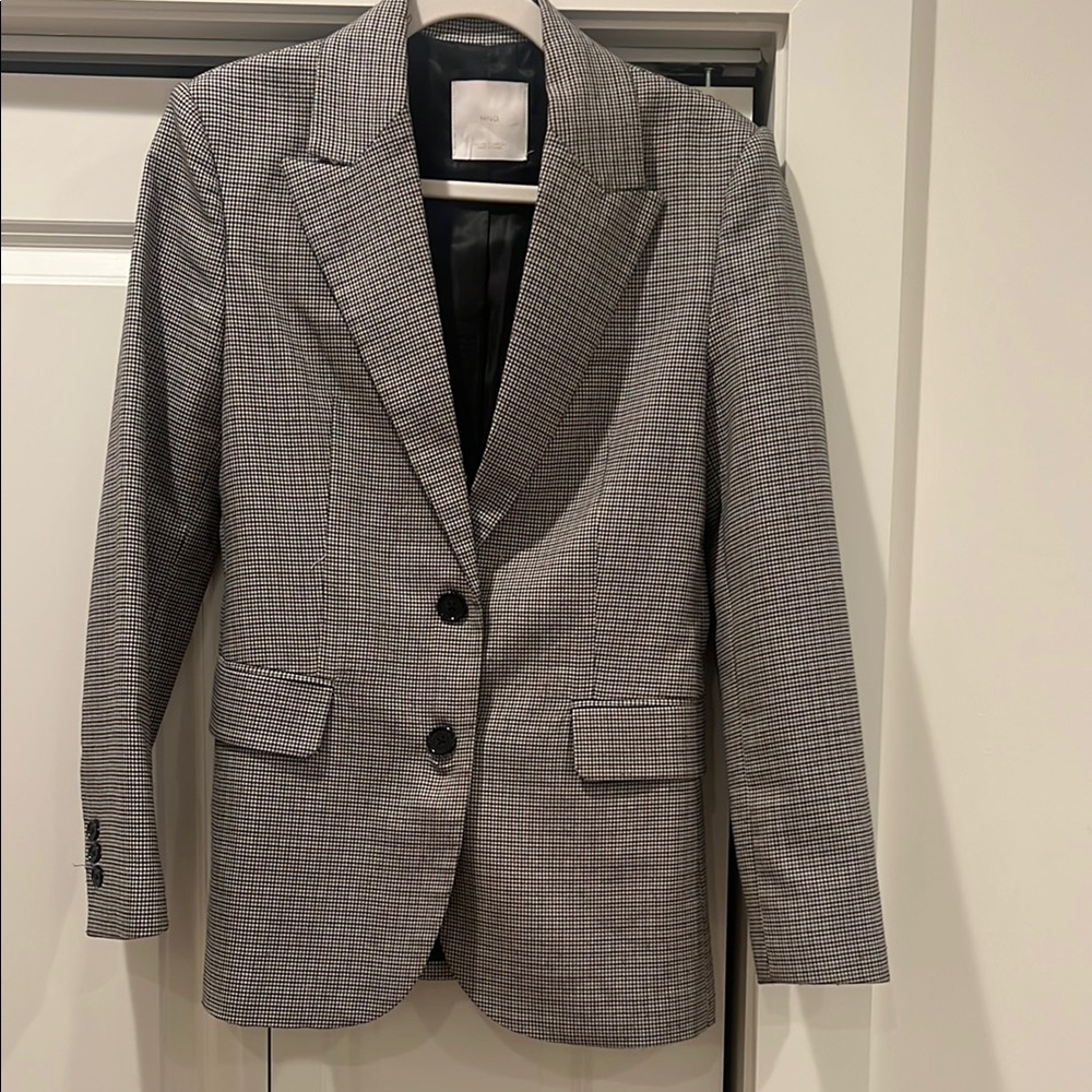 Womens Mango Houndstooth Blazer
